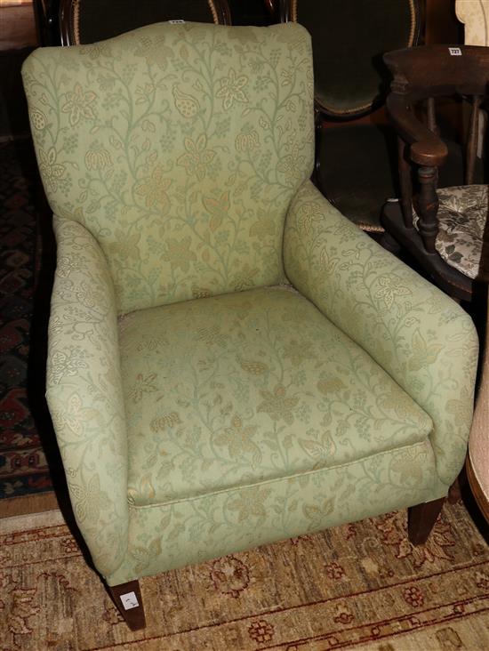 Green armchair